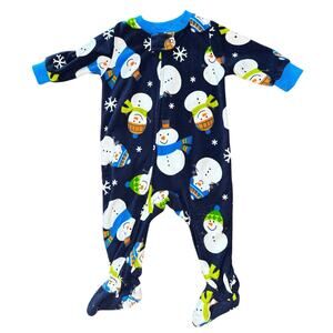 6M Baby Snowman Fleece Footie Pajama PJ